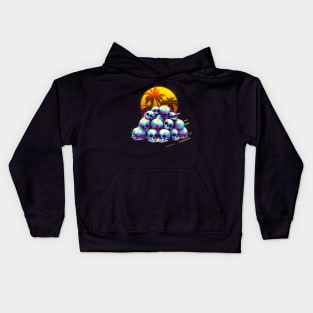 Skull retro80s Kids Hoodie